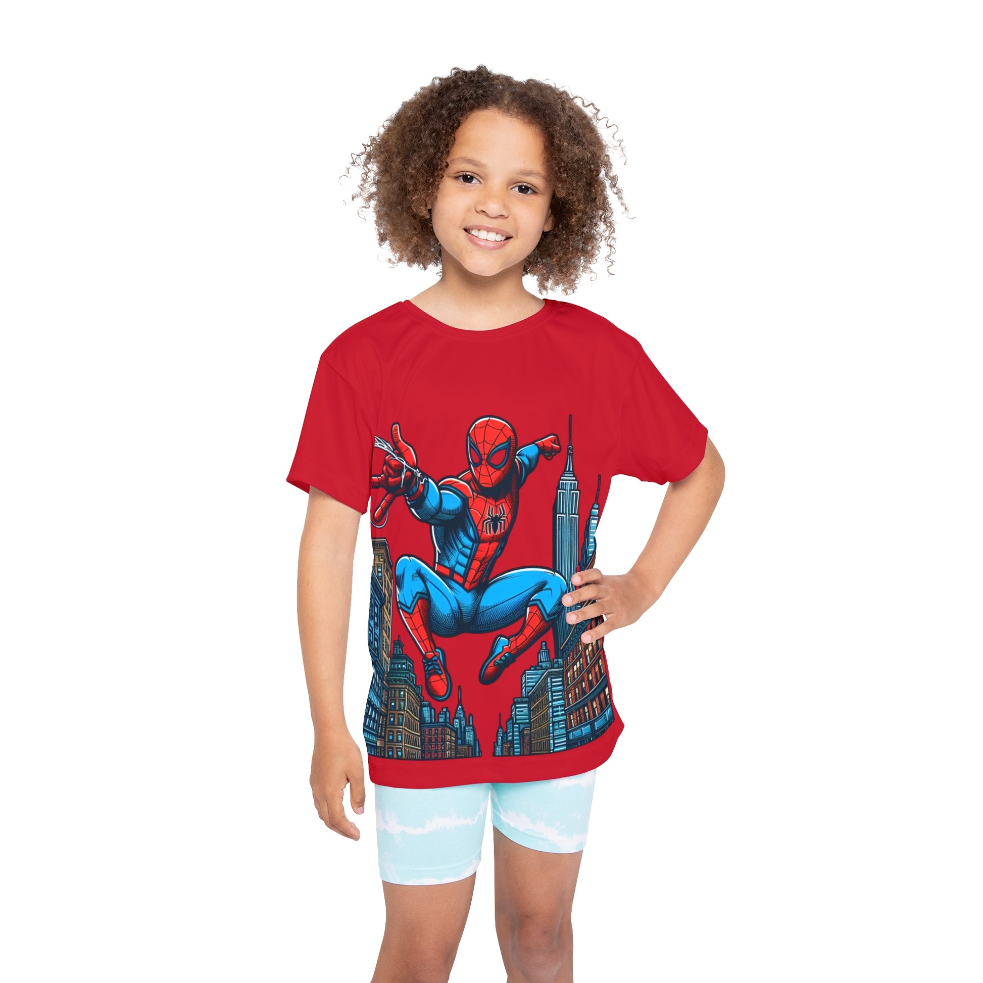 Kids Sports Jersey, Spider-Man Kids Tee, Superhero Shirt for Boys, Fun Activewear, Perfect Gift for Birthdays, Holidays
