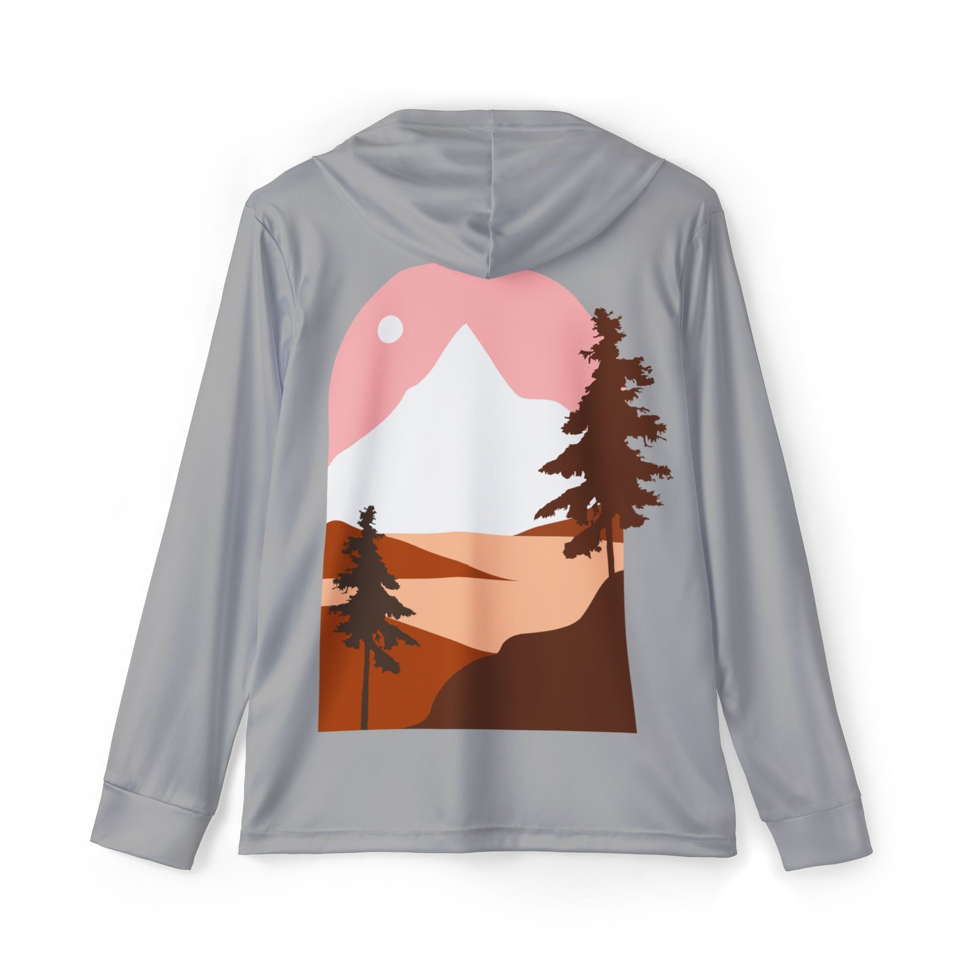 Men's Sports Warmup Hoodie - New Day Rise & Shine with Mountain and Palm Tree Design