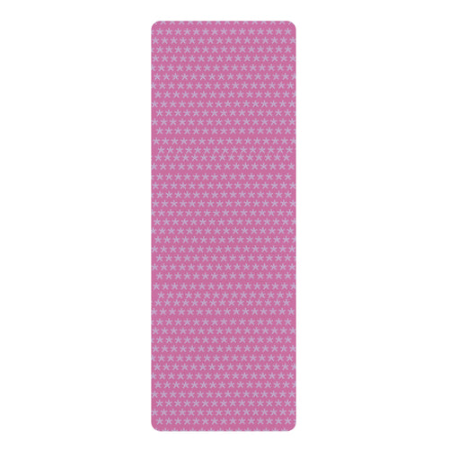 Comfortable Pink Star Pattern Rubber Yoga Mat – Ideal for Home Workouts & Wellness Retreats